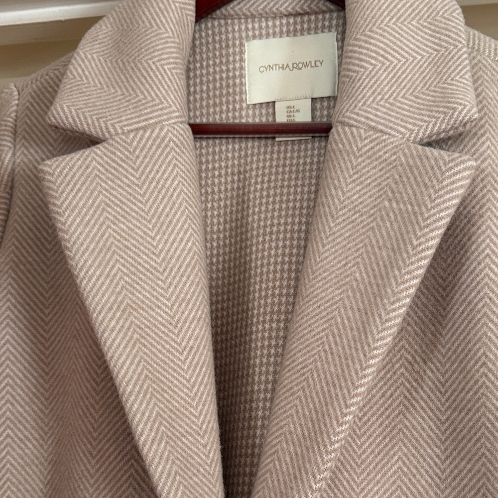 Cynthia Rowley Beige Herringbone Jacket